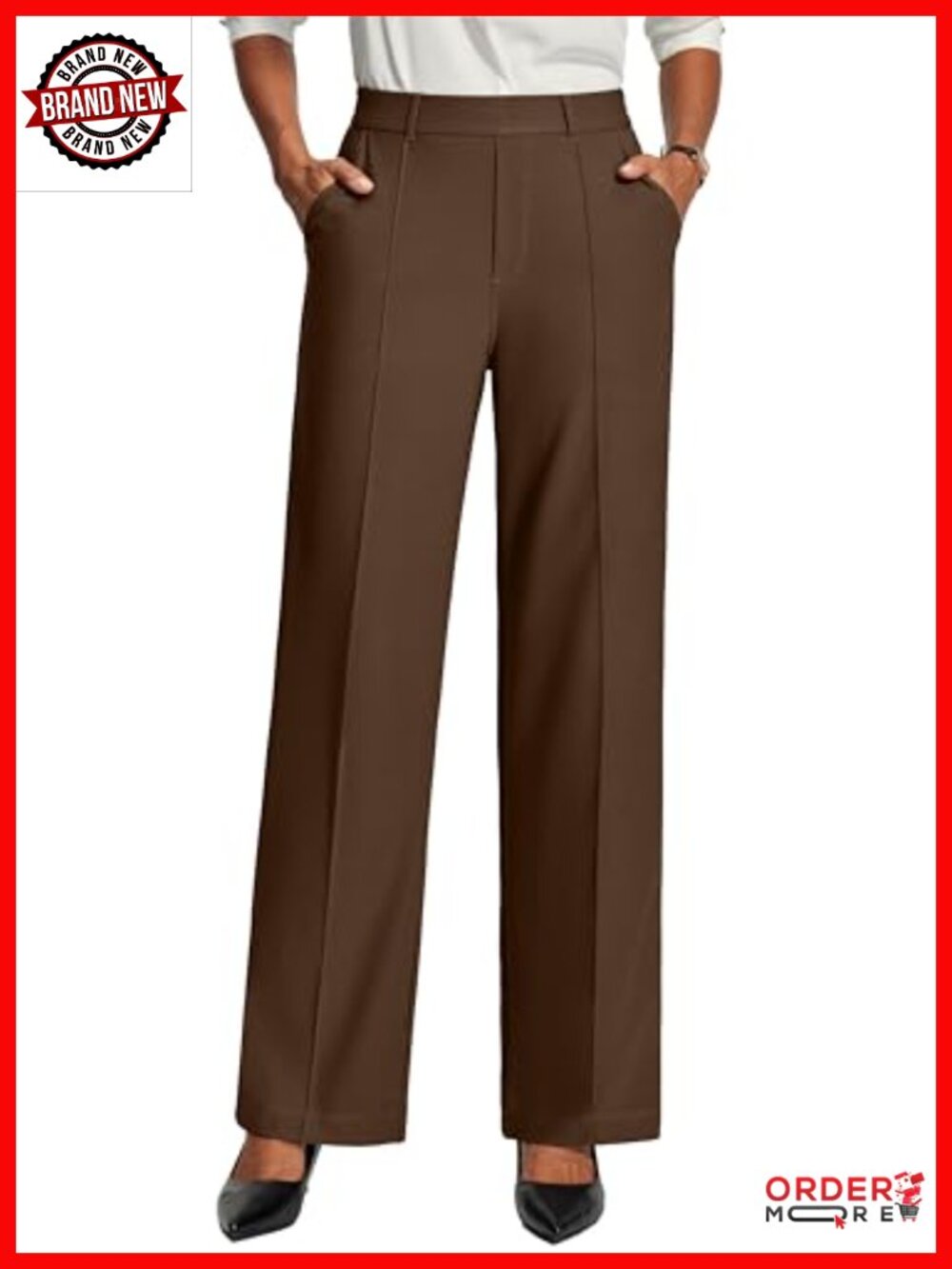 IUGA Women's Wide Leg Dress Pants High Waisted Business Casual Trousers